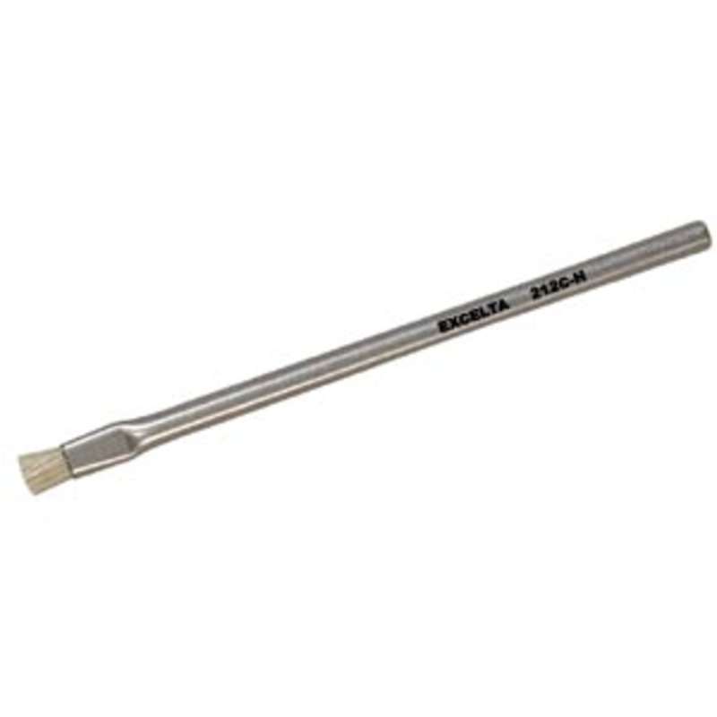 ESD-Safe Brush with 3/8" Short Horse Hair Bristles, 4-1/2" Stainless Steel Handle